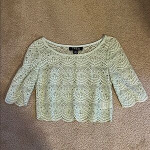 Tela Mint Lace Crop Top
